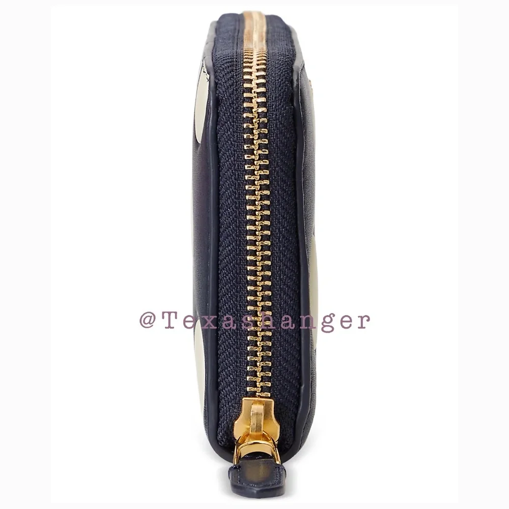 NWT Lauren Ralph Lauren Polka Dot Debossed Leather Continental Wallet - Picture 4 of 10